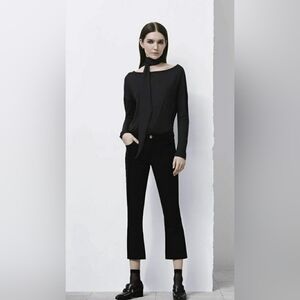 J. Brand selena bootcut mid rise skinny crop black Corduroy 24